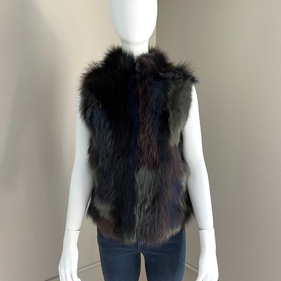BCBGMAXAZRIA Real Fox Fur Vest, Size S - Picture 13 of 13